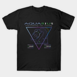 Aquarius Zodiac sign- astronomical sign - Horoscope T-Shirt